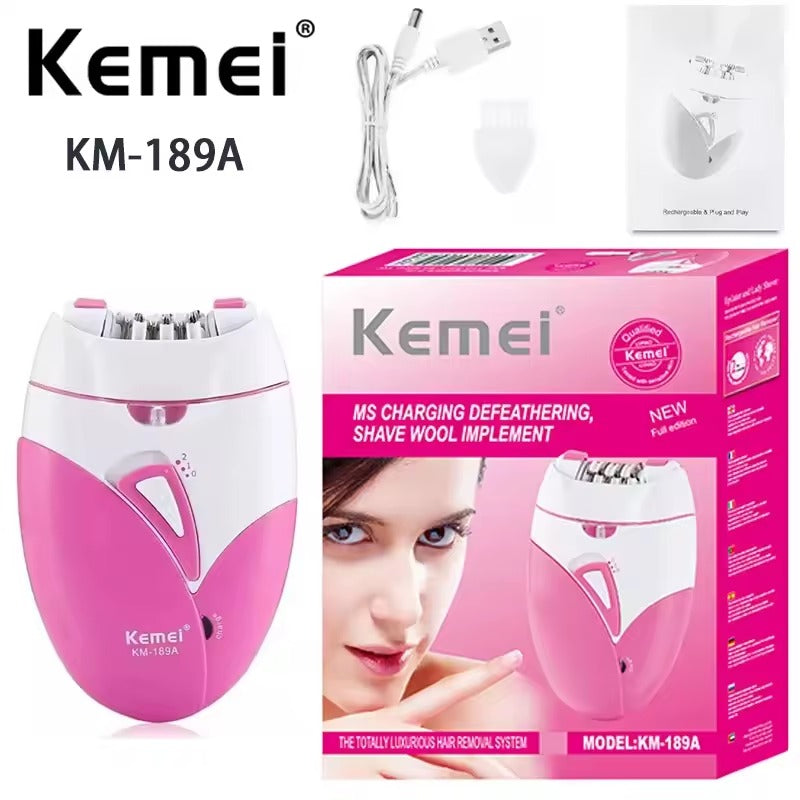 Kemei KM-189A USB Rechargeable Epilator For Women