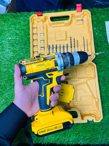 36V Cordless Drill Machine Set| Professional Power Tool Kit | 2 Batteries