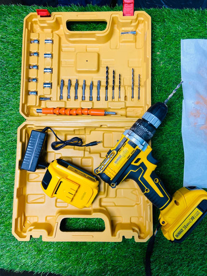 36V Cordless Drill Machine Set| Professional Power Tool Kit | 2 Batteries